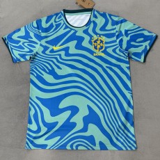 2026 Brazil Blue Green Training Shirts