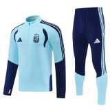 2026 Argentina Light blue Half Pull Tracksuit