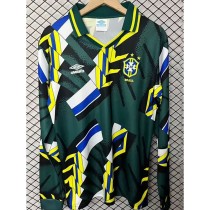 1994 Brazil GKG Green Retro Long Sleeve Soccer jersey