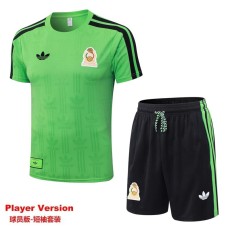 2026 Mexico Green Player Training Shorts Suit