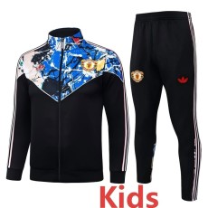 26/27 Man Utd Black Kids Tracksuit