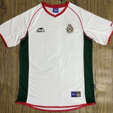 2002 Mexico Away White Retro Soccer jersey