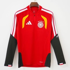 2026 Germany Red Half Pull Training Shirts
