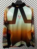 2025 France Goalkeeper brown Brown Fans Long Sleeve Soccer jersey