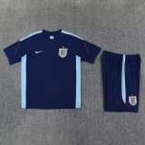 2026 England Royal blue Training Shorts Suit