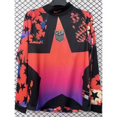 2025 USA GKO Orange Fans Long Sleeve Soccer jersey