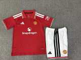 26/27 Man Utd Home Kids Soccer jersey