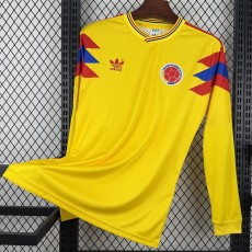 1990 Colombia Home Retro Long Sleeve Soccer jersey