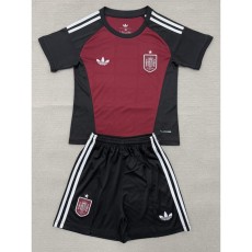 2026 Spain Goalkeeper brown Brown Fans Kids Soccer jersey
