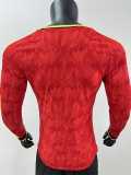 [PLAYER] 2026 Belgium Home Red Player Long Sleeve Soccer jersey