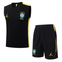 2026 Brazil Black Training Shorts Suit