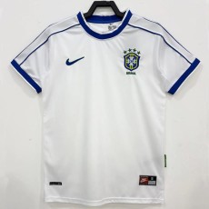 1998 Brazil Retro White Retro Soccer jersey
