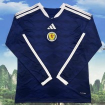 2026 Scotland Home Dark Blue Fans Long Sleeve Soccer jersey