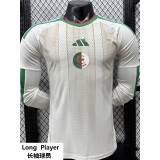 [PLAYER] 2026 Algeria Home White Player Long Sleeve Soccer jersey