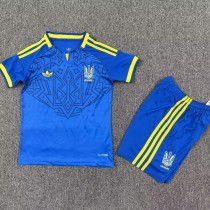 2026 Ukraine Away Fans Kids Soccer jersey