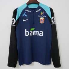 2026 Norway Royal blue Half Pull Training Shirts