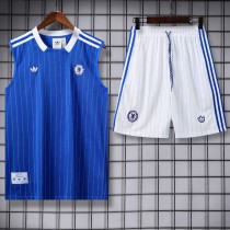 2025/26 CHE Blue Tank top and shorts suit Training Shorts Suit