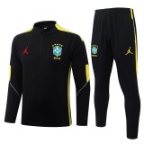2026 Brazil Black Half Pull Tracksuit