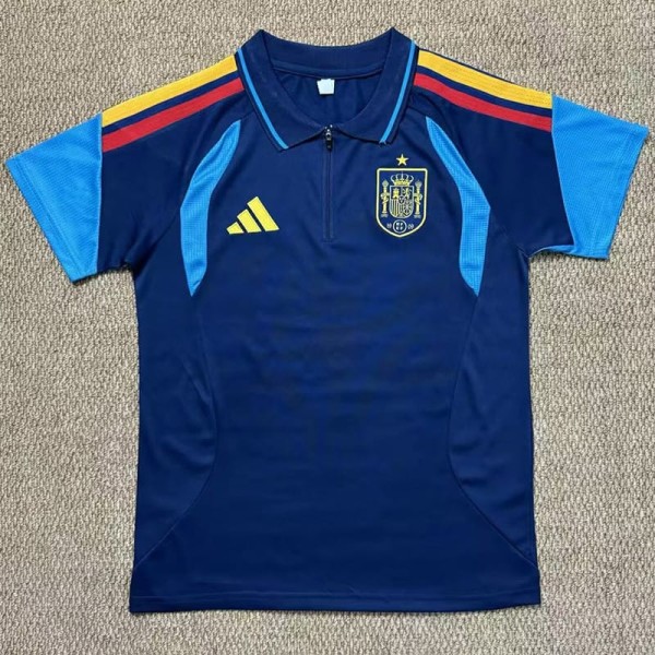 2026 Spain Blue Polo Jersey