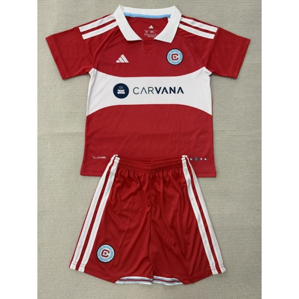 2026/27 Chicago Fire Home Fans Kids Soccer jersey