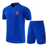 2026 France Blue Training Shorts Suit