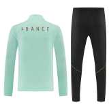 2026 France Light Green Half Pull Tracksuit