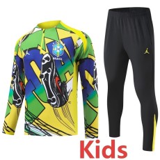 2026 Brazil Kids Half Pull Tracksuit