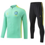 2026 Brazil Light Green Half Pull Tracksuit