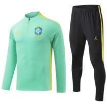 2026 Brazil Light Green Half Pull Tracksuit