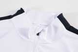 2026 France White Kids Half Pull Tracksuit