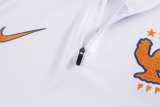 2026 France White Kids Half Pull Tracksuit