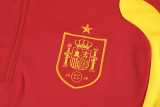 2026 Spain Red Kids Half Pull Tracksuit
