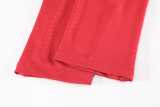 2026 Spain Red Kids Half Pull Tracksuit