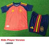 [PLAYER] 2026 Spain Home Red Player Kids Soccer jersey