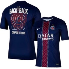 2025/26 PSG Home(with two star) Champions of Europe 26 Fans Soccer jersey