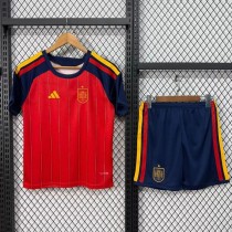 2026 Spain Home Red Fans Kids Soccer jersey