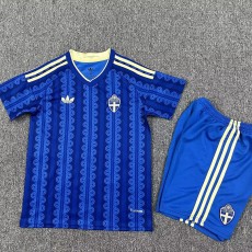 2026 Sweden Away Fans Kids Soccer jersey