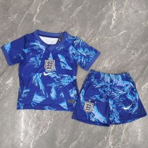 2026 England Goalkeeper Blue Fans Kids Soccer jersey