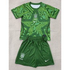 2026 Brazil GKG Green Fans Kids Soccer jersey