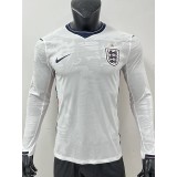 [PLAYER] 2026 England Home White Player Long Sleeve Soccer jersey