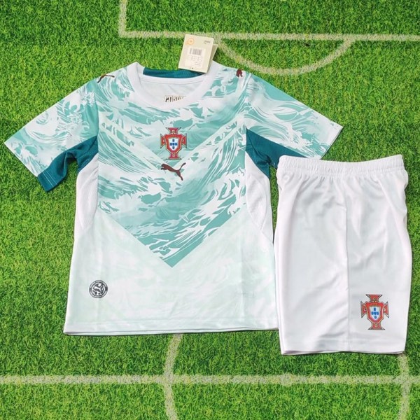 2026 Portugal Away Aqua Fans Kids Soccer jersey