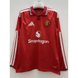 2026/27 Man Utd Home Fans Long Sleeve Soccer jersey