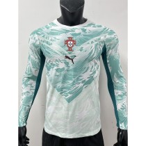 [PLAYER] 2026 Portugal Away Aqua Player Long Sleeve Soccer jersey