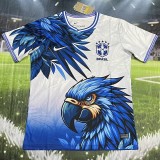 2026 Brazil White Blue Training Shirts