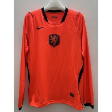 2026 Netherlands Home Fans Long Sleeve Soccer jersey