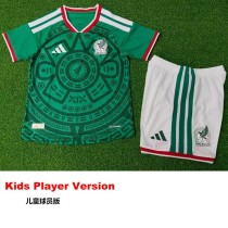 [PLAYER] 2026 Mexico Home Green Player Kids Soccer jersey