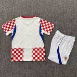 2026 Croatia Home Fans Kids Soccer jersey