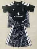 2026/27 Man Utd GKB Black Fans Kids Soccer jersey