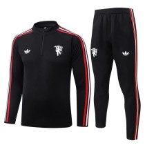 2026/27 Man Utd Black Half Pull Tracksuit