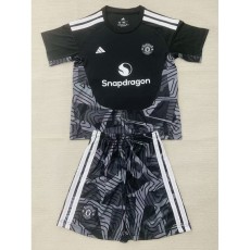 2026/27 Man Utd GKB Black Fans Kids Soccer jersey